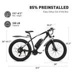 Viribus 500W Fat Tire Mountain E-Bike