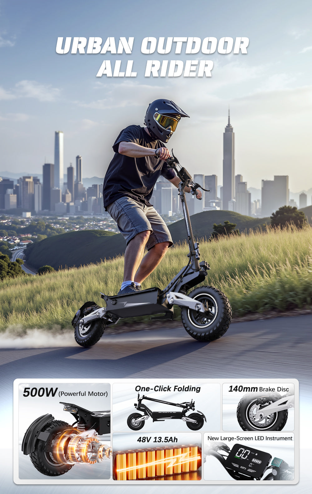 OOTD T10 All-Terrain E-Scooter
