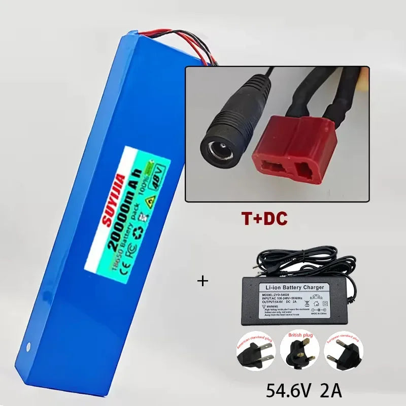 Lithium Ion Battery 48V 48V 20Ah 1000W 13S4P for 54.6V Electric Scooter