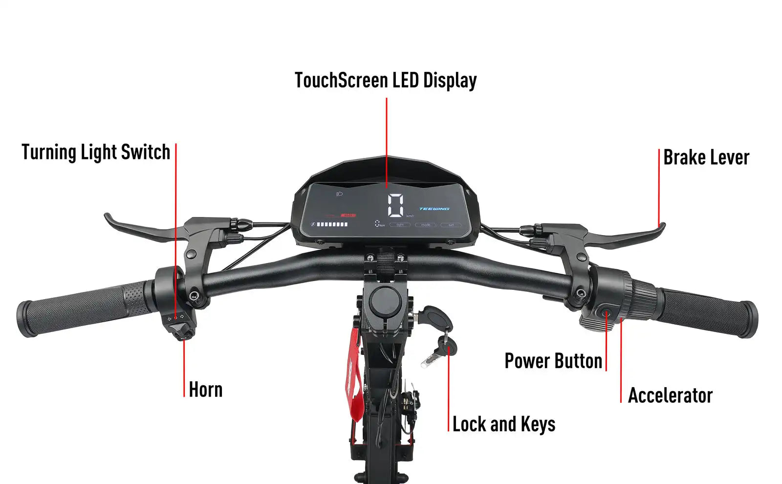 TEEWING GT4 2400W E-Scooter 11" Fat Tire