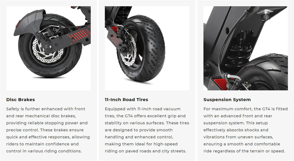 TEEWING GT4 2400W E-Scooter 11" Fat Tire
