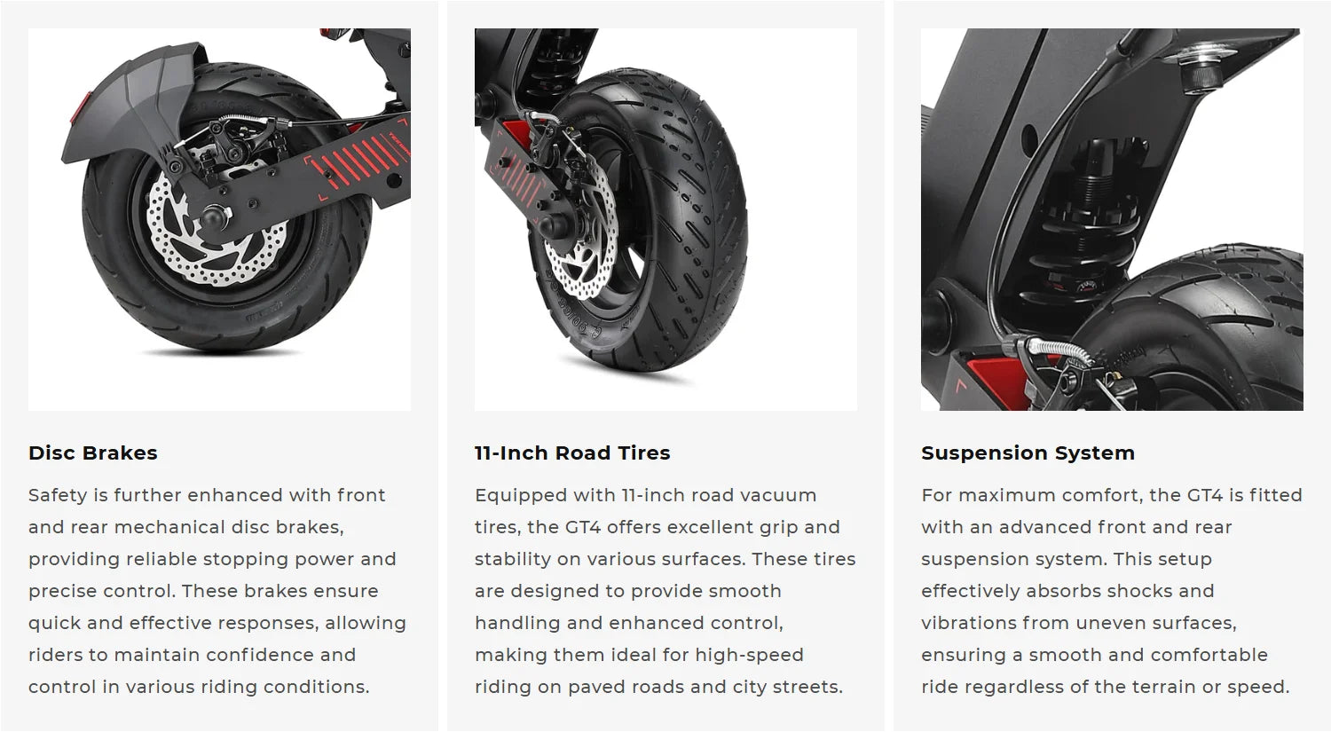 TEEWING GT4 2400W E-Scooter 11" Fat Tire