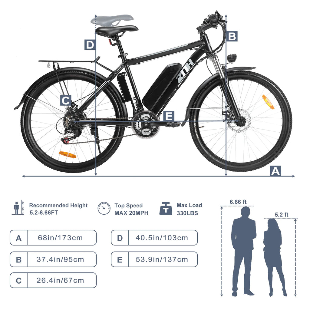 HUZ 1000W 26" Mountain E-Bike