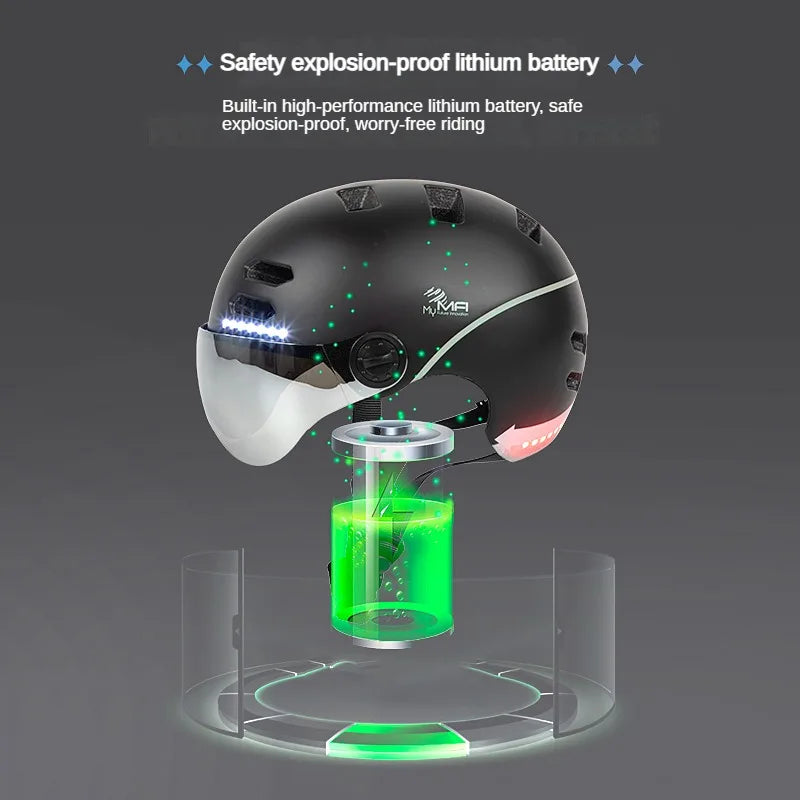 Smart Cycling Rear LED Signal Helmet