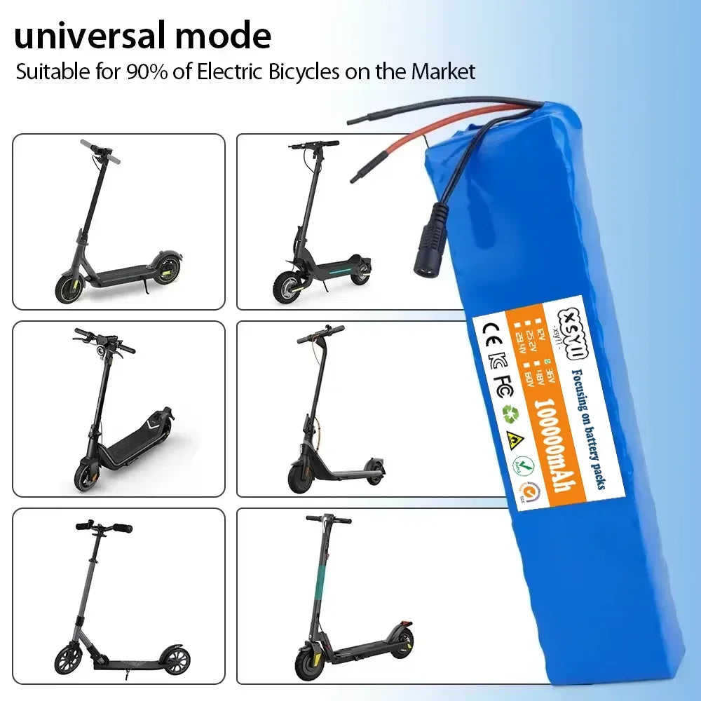 36V 100000mAh 10S3P 36v Electric Scooter Battery Pack