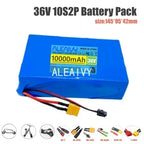 36V 10S2P lithium battery, 10000mAh with BMS, suitable for 42V electric scooter
