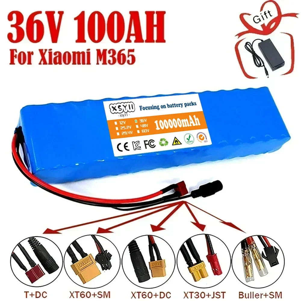 36V 100000mAh 10S3P 36v Electric Scooter Battery Pack