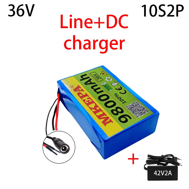 9800mAh 36V 10S2P lithium battery 18650 800W 37V 42V Electric scooter Battery