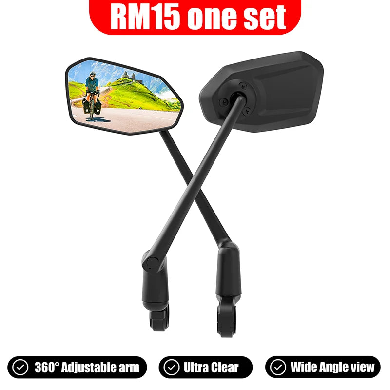 EasyDo 360° Rotatable Handlebar Mirror for Bikes & E-Bikes
