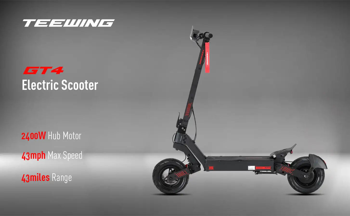 TEEWING GT4 2400W E-Scooter 11" Fat Tire