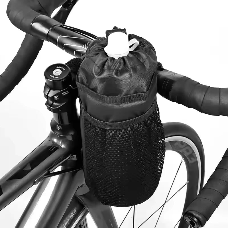 Thermal Bicycle Bottle Holder with Mesh Pocket