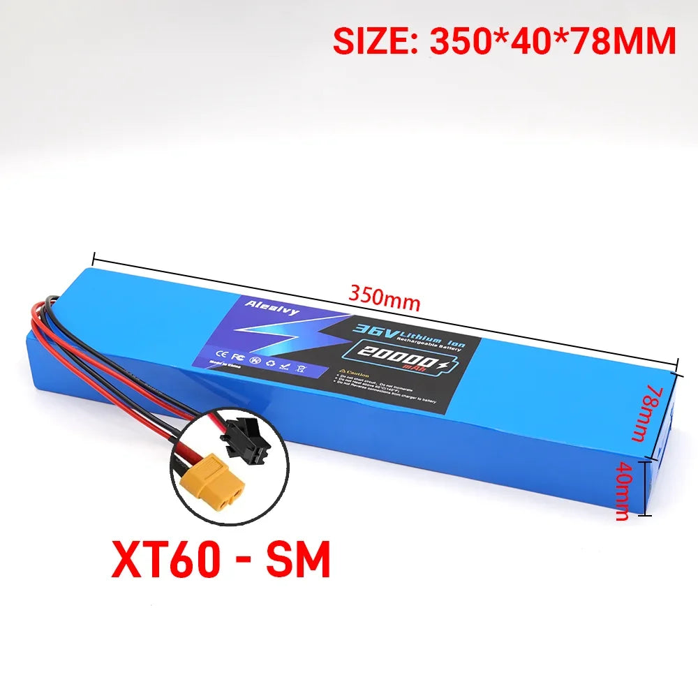 18650 Lithium Battery Pack 36V 20000mAh Aleaivy 10S4P For M365 Electric Scooter