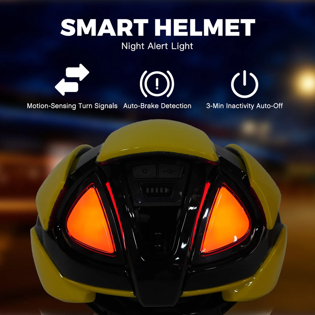 Smart Bike Helmet with Light for Night Riding