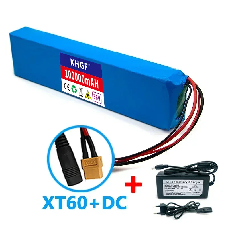 2024 Upgrade 36V 100000mAh 10S3P 36v Electric Scooter Battery Pack