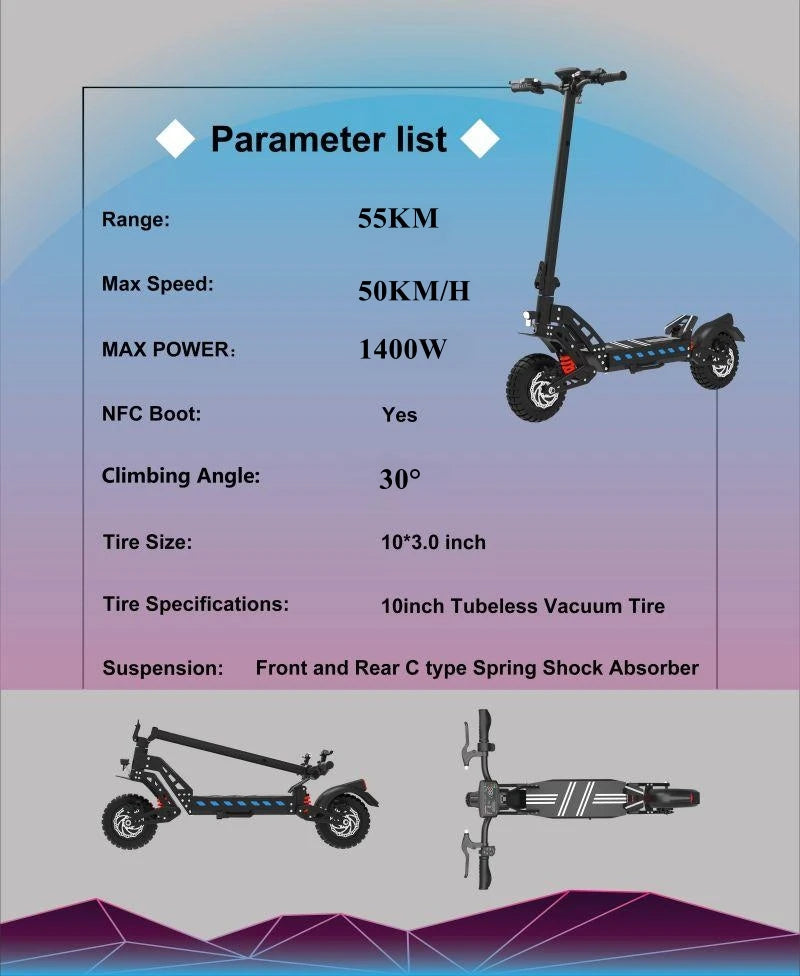 DriveTron DT10 Dual Motor E-Scooter