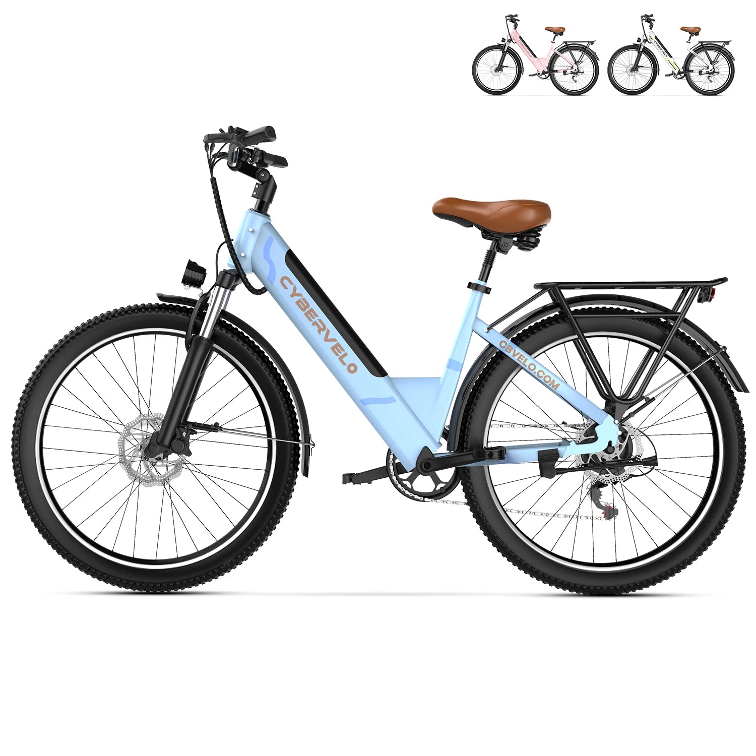 Cybervelo EK7/EK2 26" Electric Bike with 7-Speed