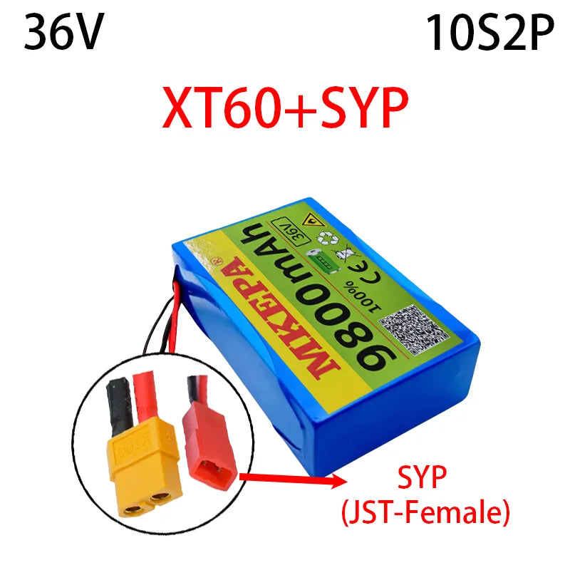9800mAh 36V 10S2P lithium battery 18650 800W 37V 42V Electric scooter Battery