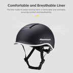 Romiun Built-in Battery Electric Scooter Helmet