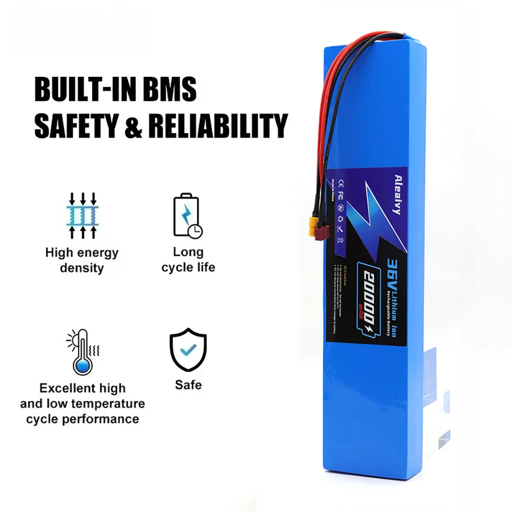 18650 Lithium Battery Pack 36V 20000mAh Aleaivy 10S4P For M365 Electric Scooter