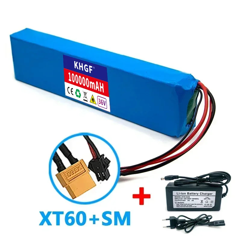 2024 Upgrade 36V 100000mAh 10S3P 36v Electric Scooter Battery Pack