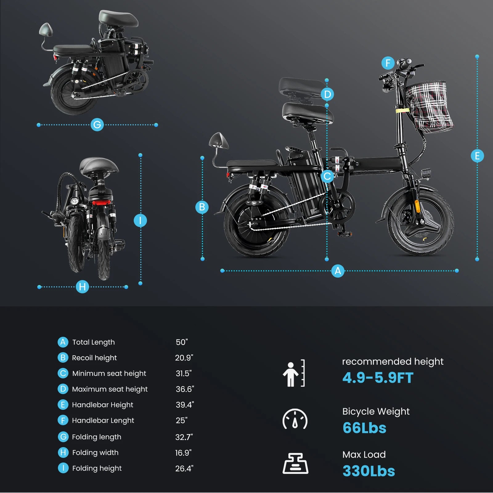 A9 48V Motorcycle Style E-Bike