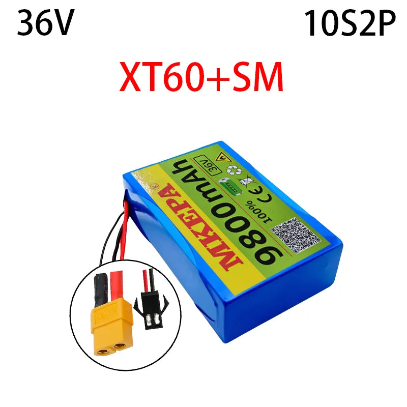9800mAh 36V 10S2P lithium battery 18650 800W 37V 42V Electric scooter Battery