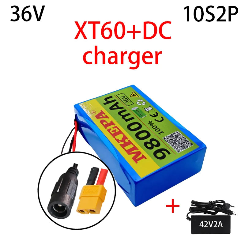 9800mAh 36V 10S2P lithium battery 18650 800W 37V 42V Electric scooter Battery