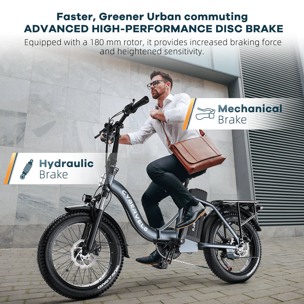 Cybervelo 20" Foldable 1000W E-Bike