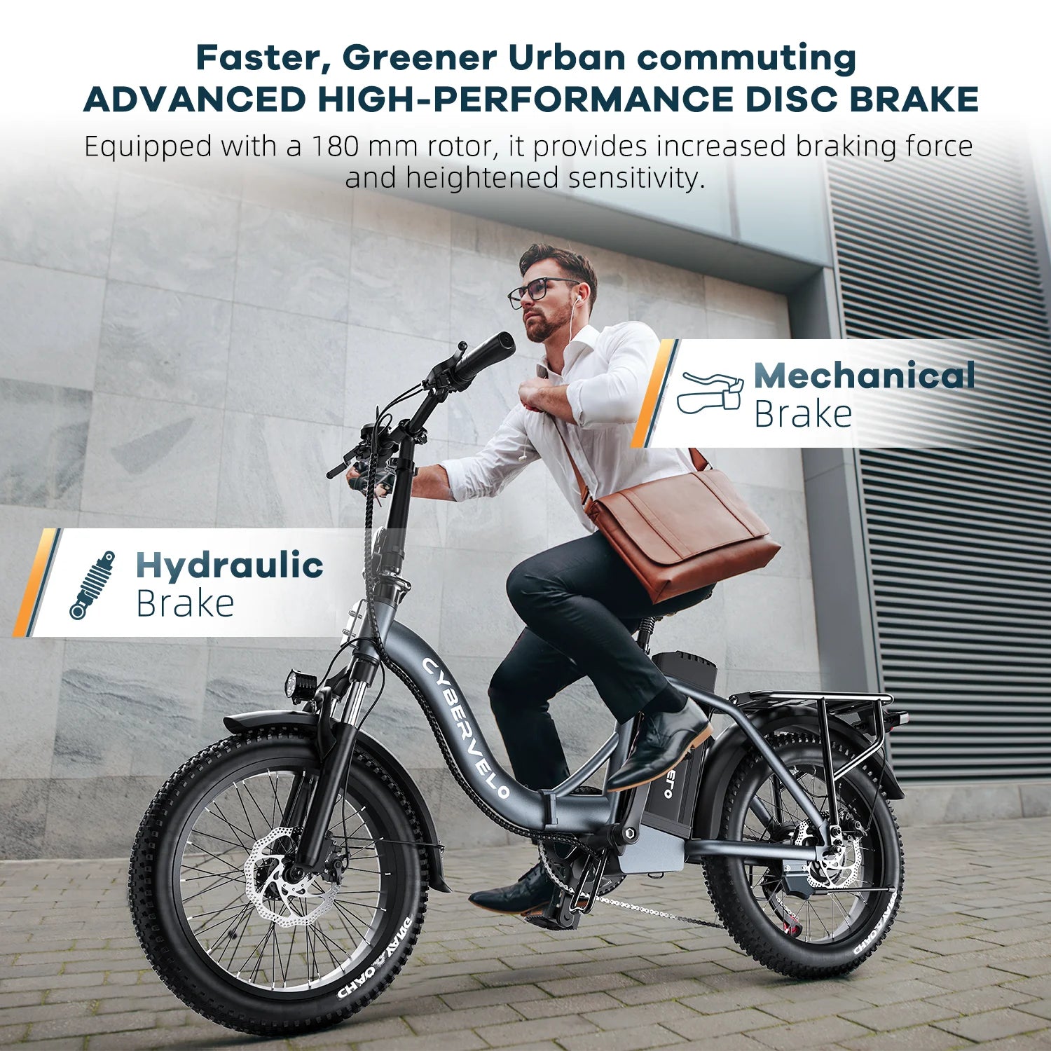 Cybervelo 20" Foldable 1000W E-Bike