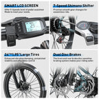 Kenda 500W Adult Electric Bike 24"/26"