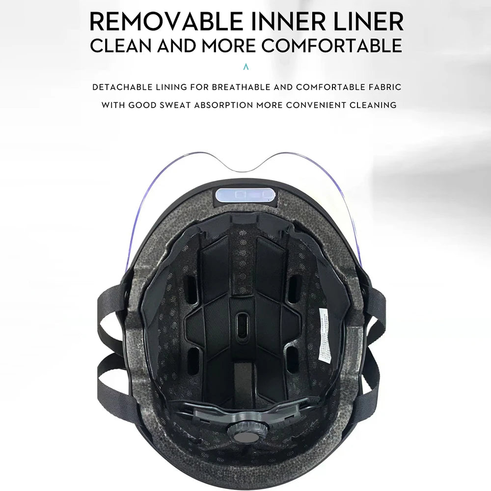 Safety Lights Shock Absorption E-Bike Electric Scooter Helmet