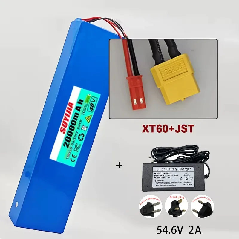 Lithium Ion Battery 48V 48V 20Ah 1000W 13S4P for 54.6V Electric Scooter