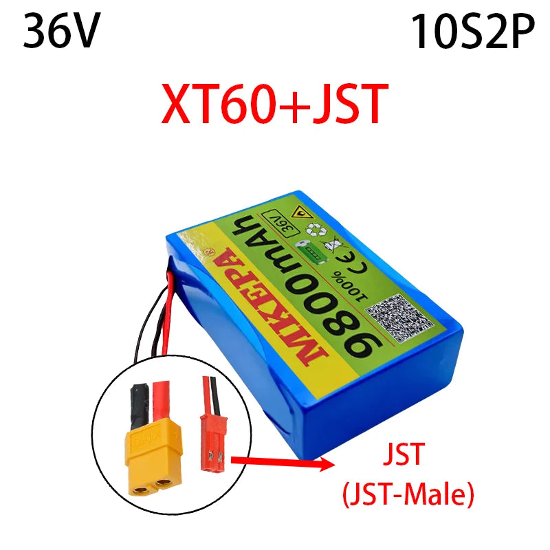 9800mAh 36V 10S2P lithium battery 18650 800W 37V 42V Electric scooter Battery