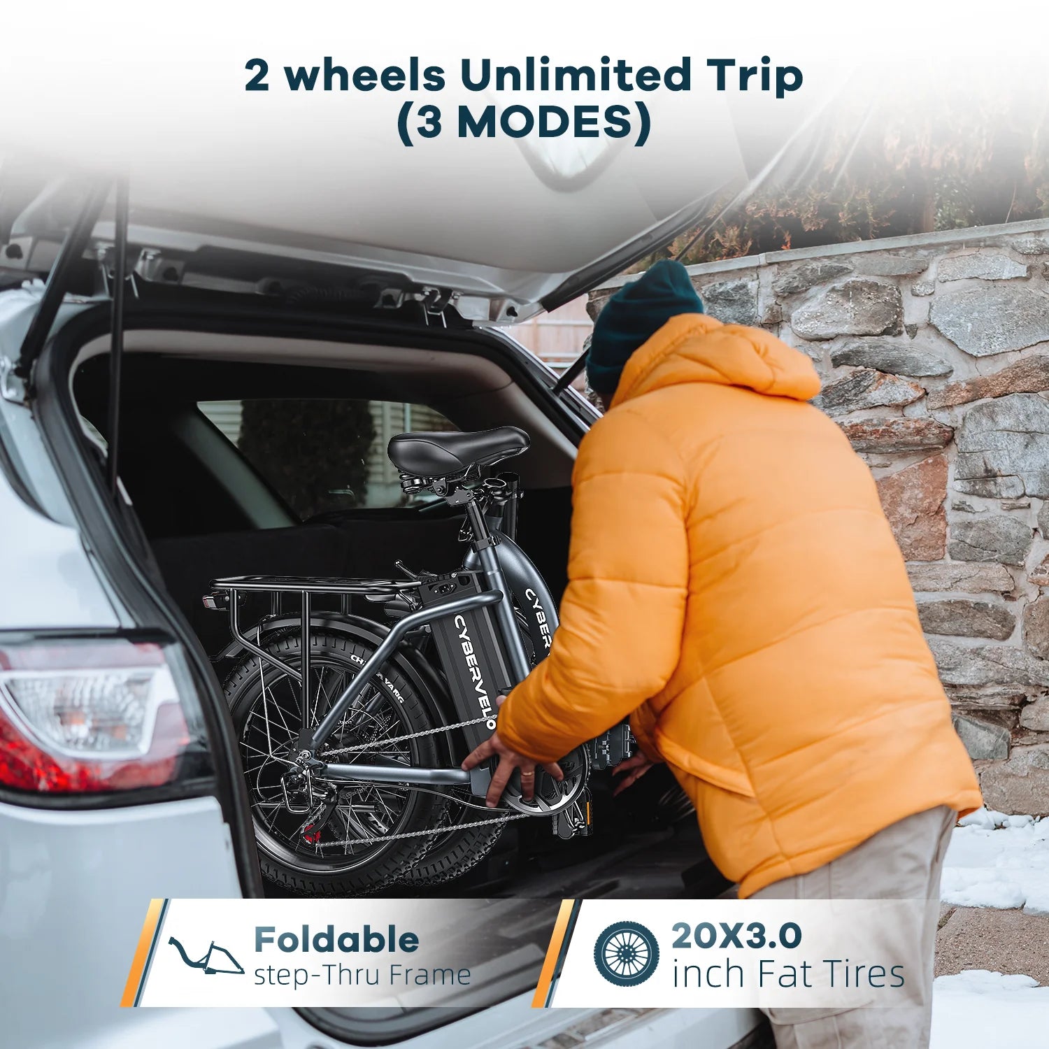 Cybervelo 20" Foldable 1000W E-Bike