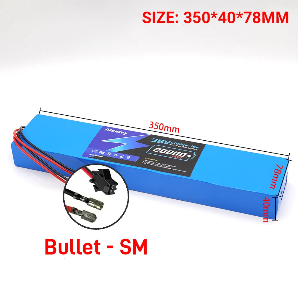 18650 Lithium Battery Pack 36V 20000mAh Aleaivy 10S4P For M365 Electric Scooter