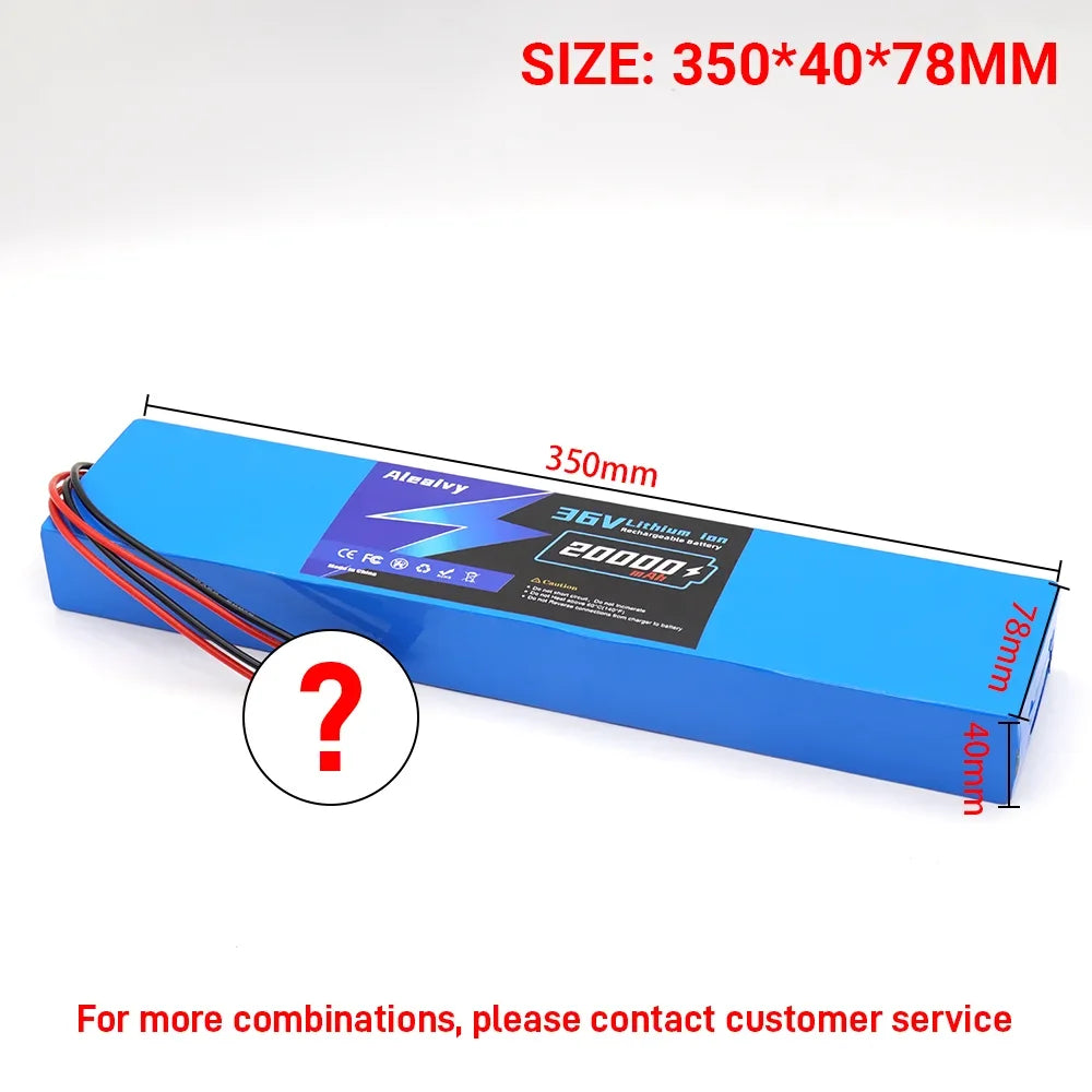 18650 Lithium Battery Pack 36V 20000mAh Aleaivy 10S4P For M365 Electric Scooter