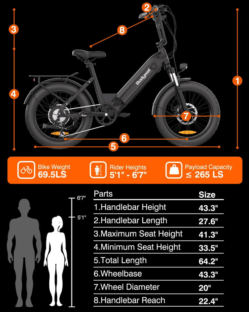 Bodywel F20 Electric Bike 20 Inch