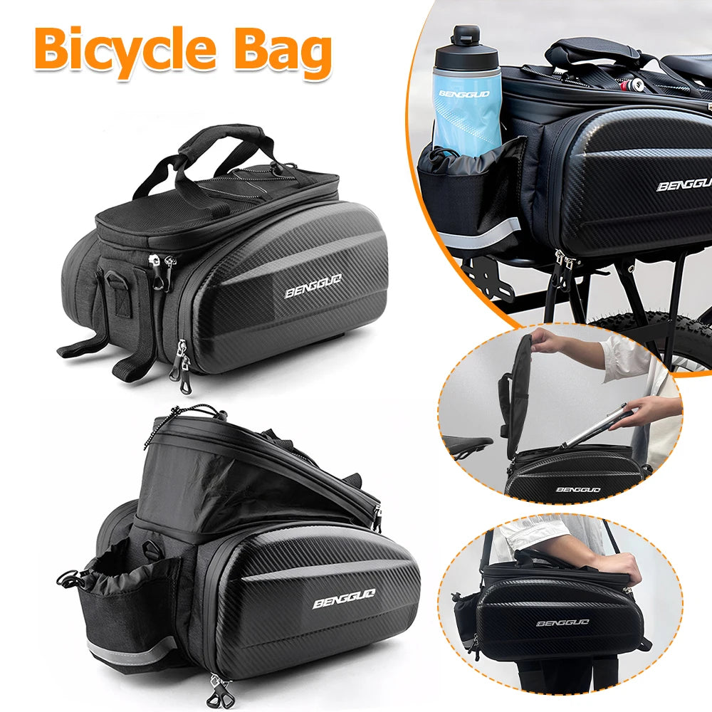 Expandable Rear Rack Pannier with Reflector