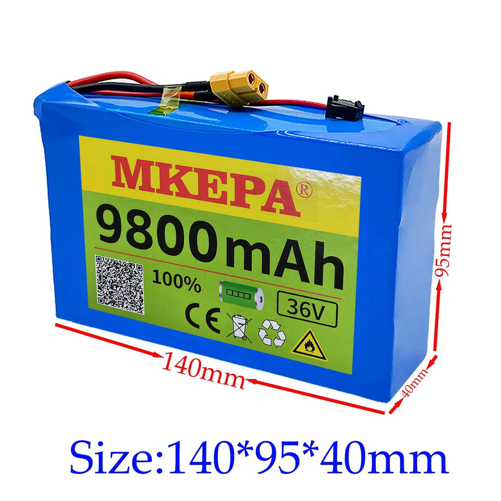 9800mAh 36V 10S2P lithium battery 18650 800W 37V 42V Electric scooter Battery