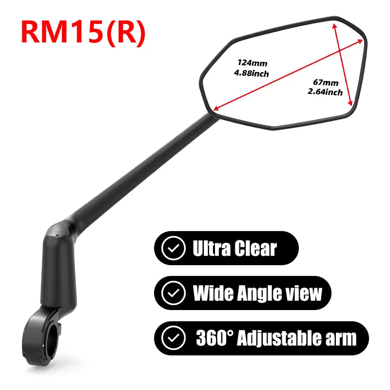 EasyDo 360° Rotatable Handlebar Mirror for Bikes & E-Bikes