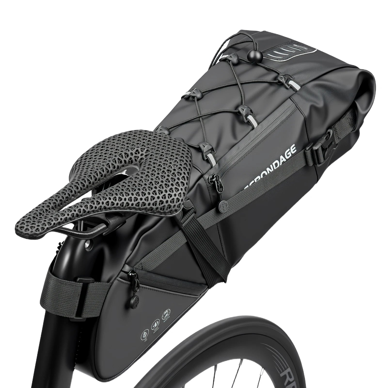 OFFBONDAGE 15L Waterproof Rear Saddle Bag for Cycling