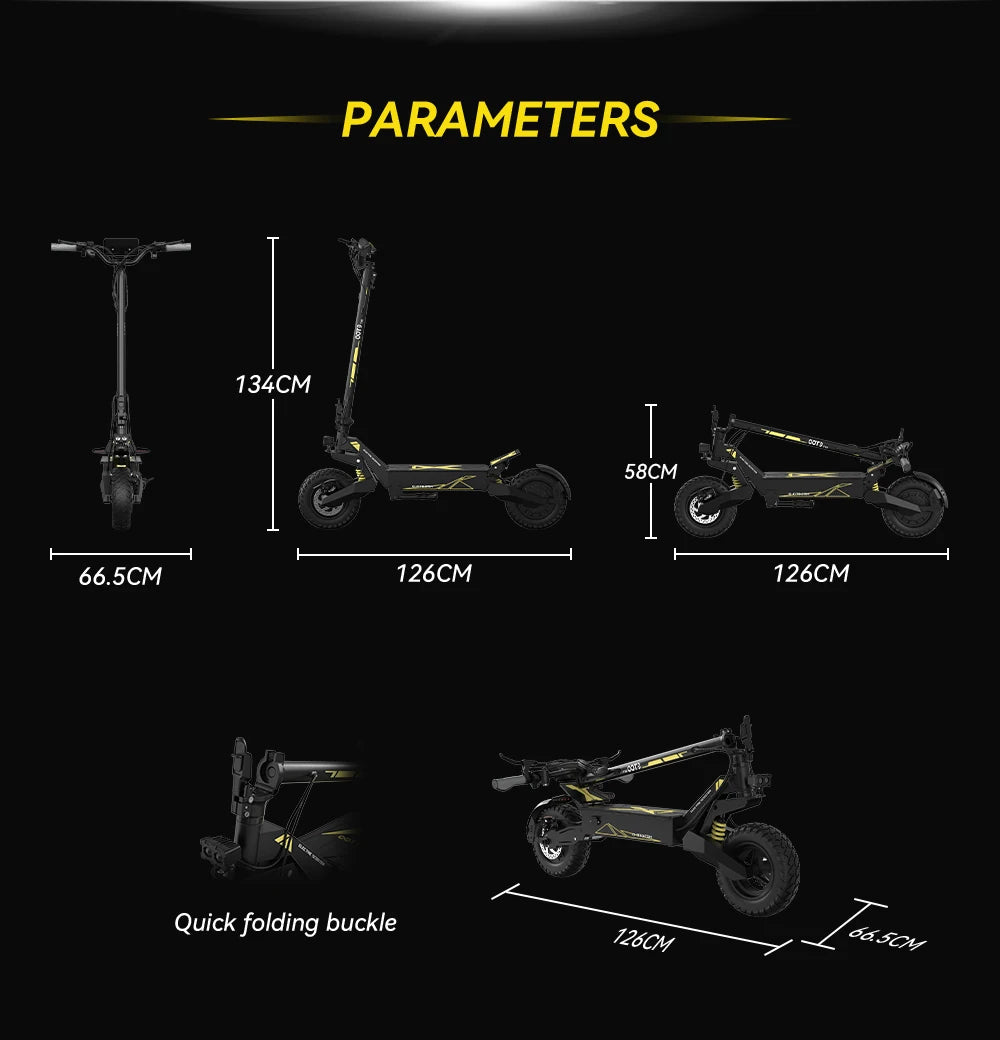 OOTD T10 500W 11" Folding E-Scooter