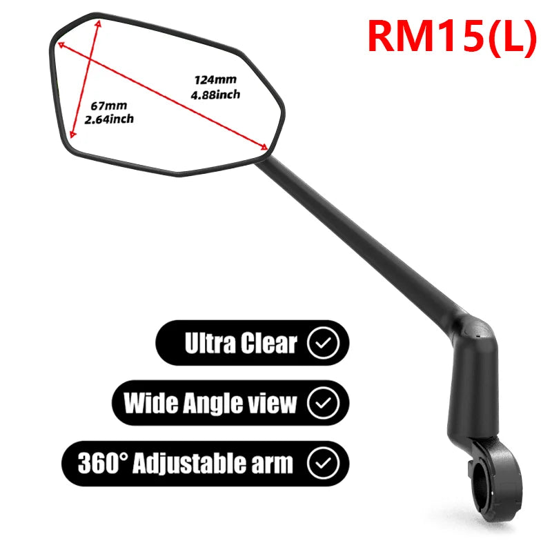 EasyDo 360° Rotatable Handlebar Mirror for Bikes & E-Bikes