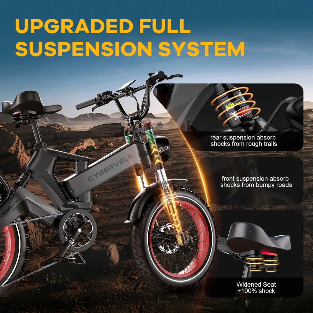 Cybervelo EK6 Peak 2000W Folding Electric Bike