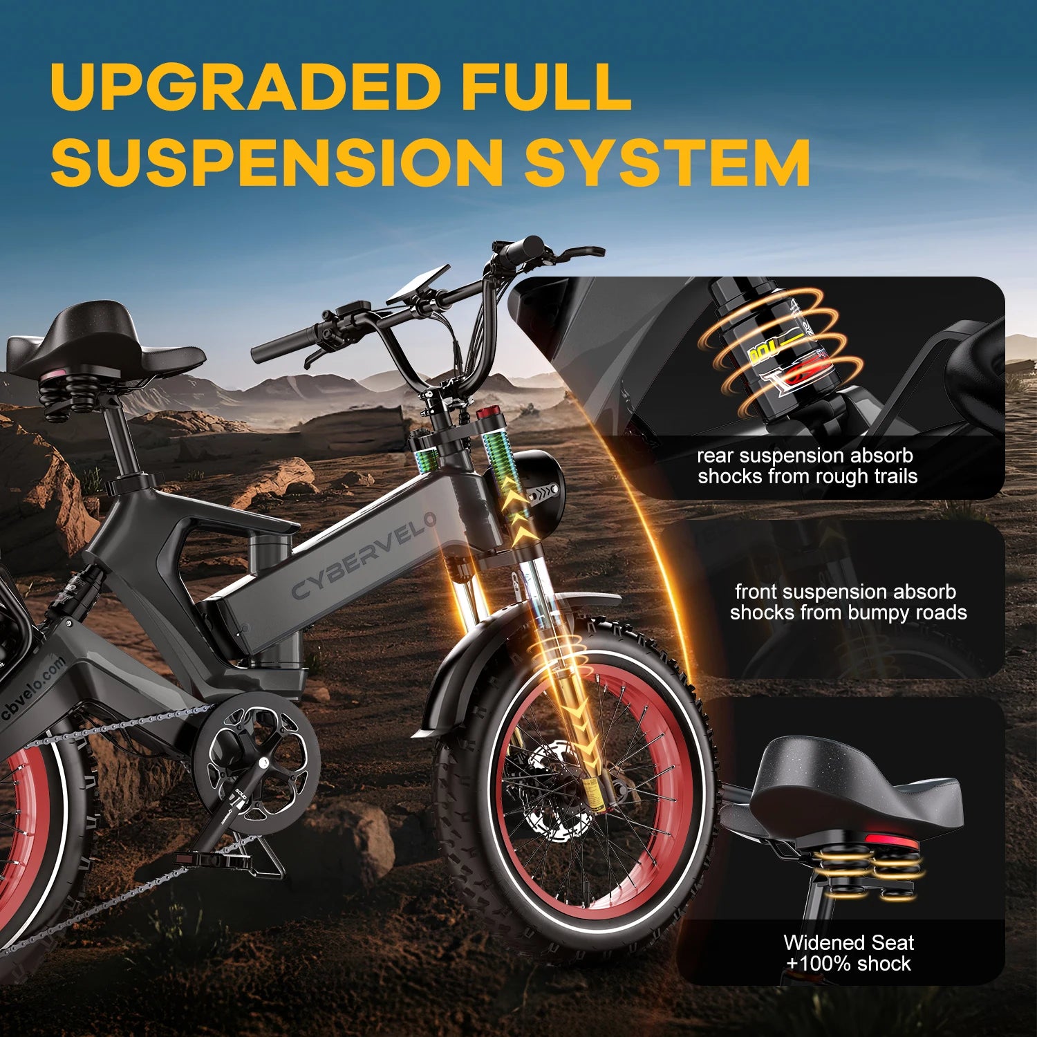 Cybervelo EK6 Peak 2000W Folding Electric Bike